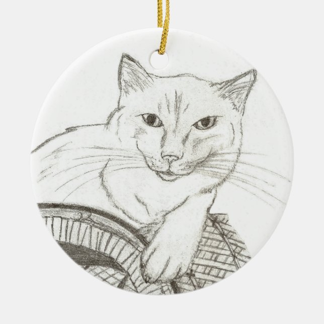 Cat Ragdoll Portrait Ornament (Vorne)