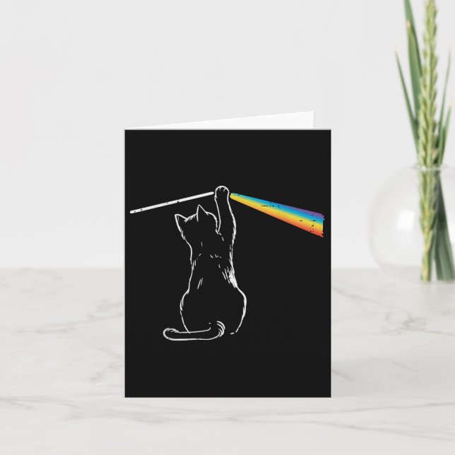 Cat Rainbow Light Cool Prism Science Spektrale Men Karte (Vorderseite)