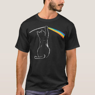 Cat Rainbow Light Cool Prism Science Spektrale Men T-Shirt