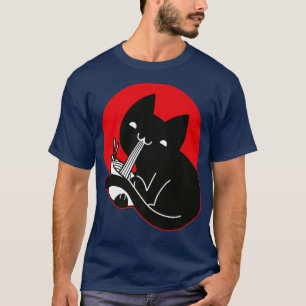 Cat Ramen Anime Noodles Kawaii Japan Sketch T-Shirt