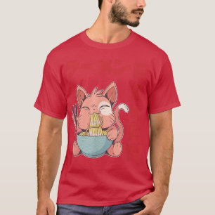 Cat Ramen Anime Noodles Kawaii Japanische Zeichnun T-Shirt
