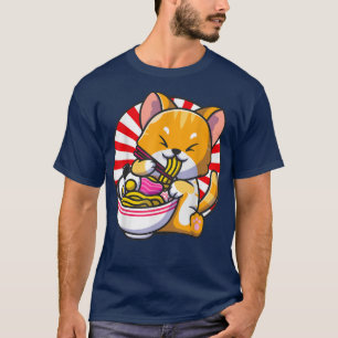 Cat Ramen Bowl Anime Japanisch Noodles Kawaii Neko T-Shirt