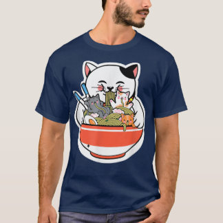 Cat Ramen Cat Japanisch Kawaii Niedlich Anime T-Shirt