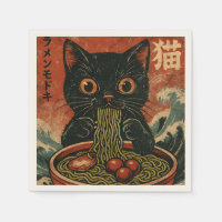 Cat Ramen Japanisch Funny Graphic Kawaii Cat Anime