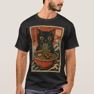 Cat Ramen Japanisch Funny Graphic Kawaii Cat Anime T-Shirt