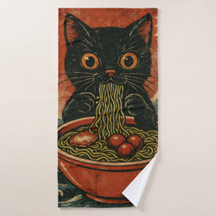 Cat Ramen Japonais drôle Graphisme Kawaii Cat Anim