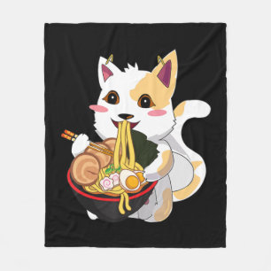 Cat Ramen Kawaii Anime Japanese Food Girls Officia Fleecedecke