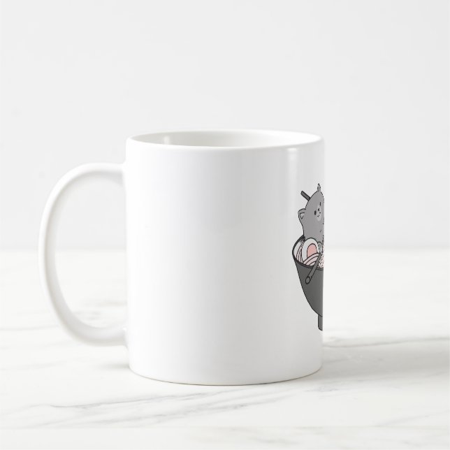 Cat Ramen Kawaii Kaffeetasse (Links)