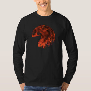 Cat Red Moon Trick oder behandeln Fledermäuse Fore T-Shirt