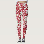 Cat Red White Leggings<br><div class="desc">Viele kleine weiße Katzen auf einem roten Hintergrund. Ein lustiges Muster für jede Jahreszeit,  aber besonders lustig für Weihnachten. Ideal für Tierärzte oder Tierfreunde.</div>