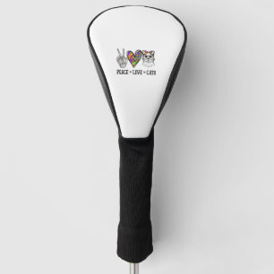 Cat Rescue Gefärbte Krawatte Peace Liebe Cats Hall Golf Headcover