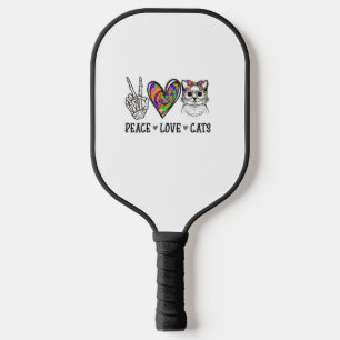 Cat Rescue Gefärbte Krawatte Peace Liebe Cats Hall Pickleball Schläger