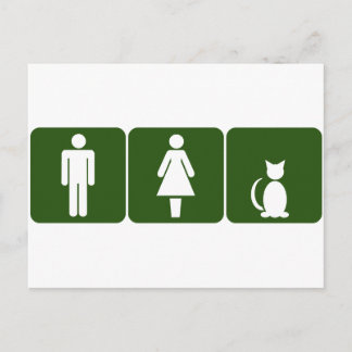 Cat Restroom Postkarte