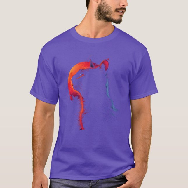 Cat Retro Look Freund T-Shirt (Vorderseite)