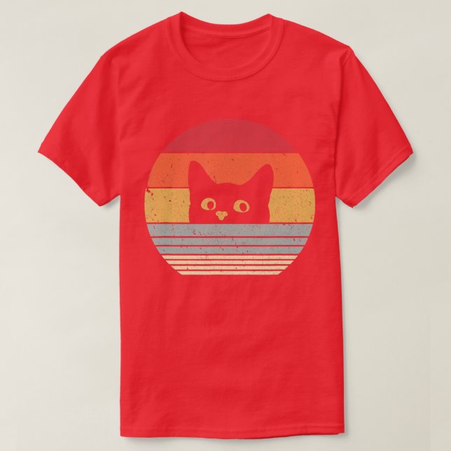 Cat Retro Style T-Shirt (Design vorne)