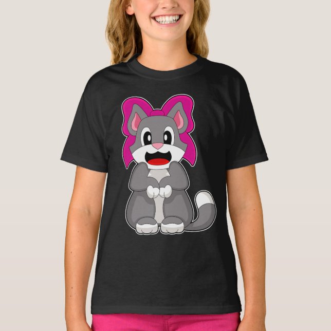 Cat Ribbon T-Shirt (Vorderseite)