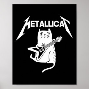 Cat Rock Band Gitarre Spaß Weihnachtsgeschenk Poster