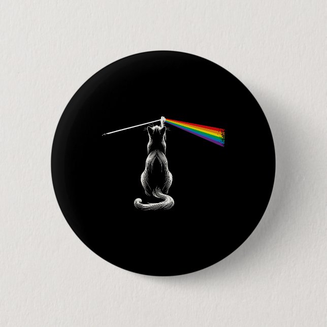 Cat Rock Music Band Funny Cat Rock and Roll Button (Vorderseite)