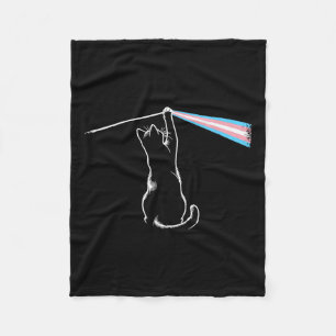 Cat Rock Music Trans Pride Lgbt Transgender Cat Lo Fleecedecke