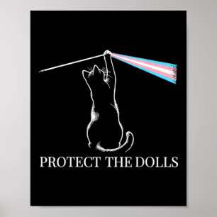 Cat Rock Music Trans Pride Schützen Sie die Puppen Poster
