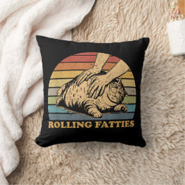 Cat Rolling Fatties Funny Kissen