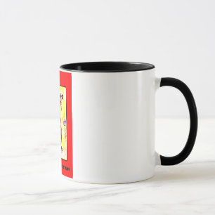 "CAT ROUGE ET TULIPES POURPRES" 11 onces. TASSE DE