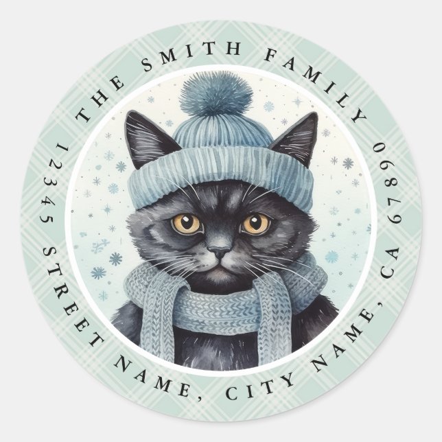 Cat Round Stickers (Vorderseite)