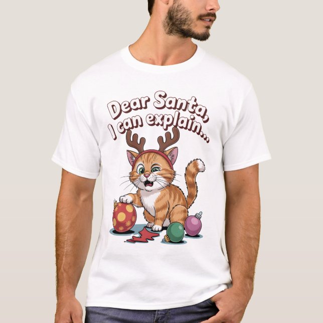 Cat’s Christmas Plan T-Shirt (Vorderseite)