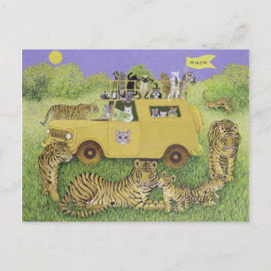 Cat Safari Postkarte