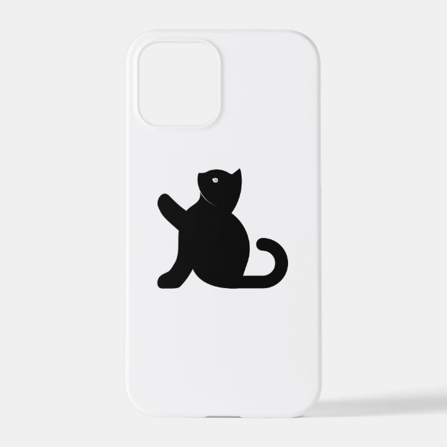 Cat sagt Hallo iPhone 12 Pro Hülle (Rückseite)