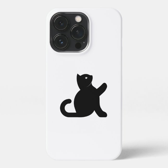 Cat sagt Hallo iPhone 13 Pro Hülle (Rückseite)
