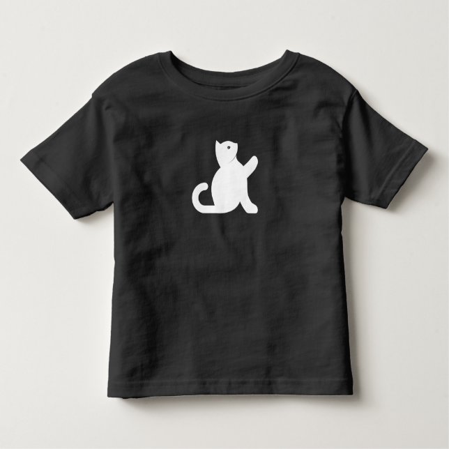 Cat sagt Hallo Kleinkind T-shirt (Vorderseite)