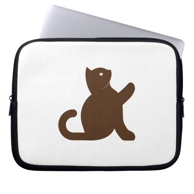 Cat sagt Hallo Laptopschutzhülle (Vorderseite)