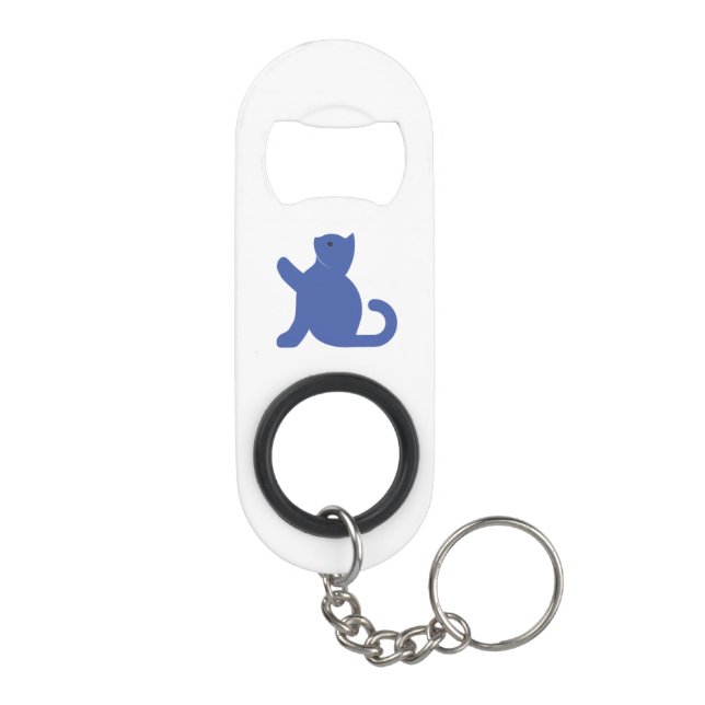 Cat sagt Hallo Mini Flaschenöffner (Rückseite)