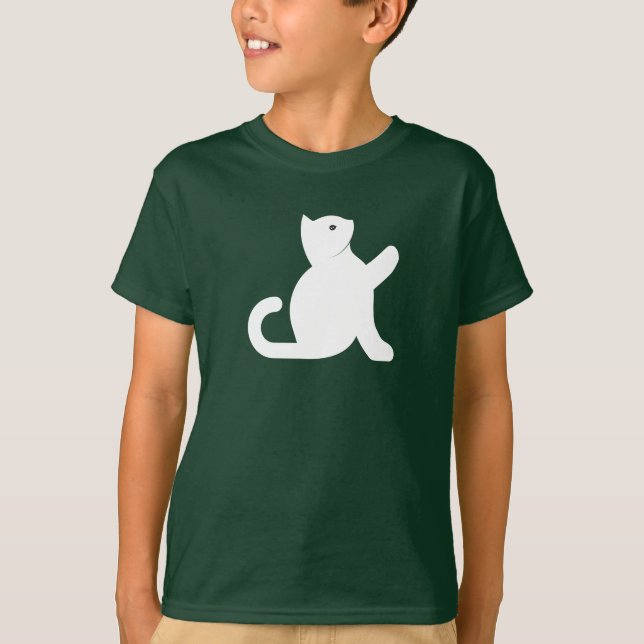 Cat sagt Hallo T-Shirt (Vorderseite)