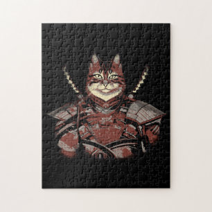Cat Samurai Warrior Japanisch