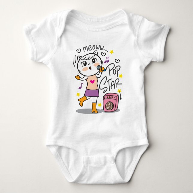 Cat Sängerin Baby Strampler (Vorderseite)