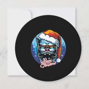 Cat Santa Claus wünscht frohe Weihnachten