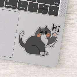 Cat Says Hi Aufkleber