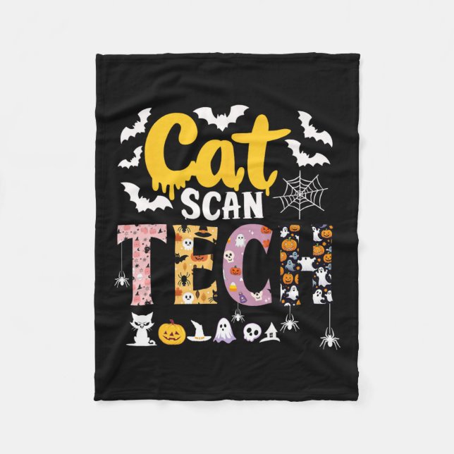 Cat Scan Ct Krass Tech Halloween Kostümspinne Fly Fleecedecke (Vorderseite)