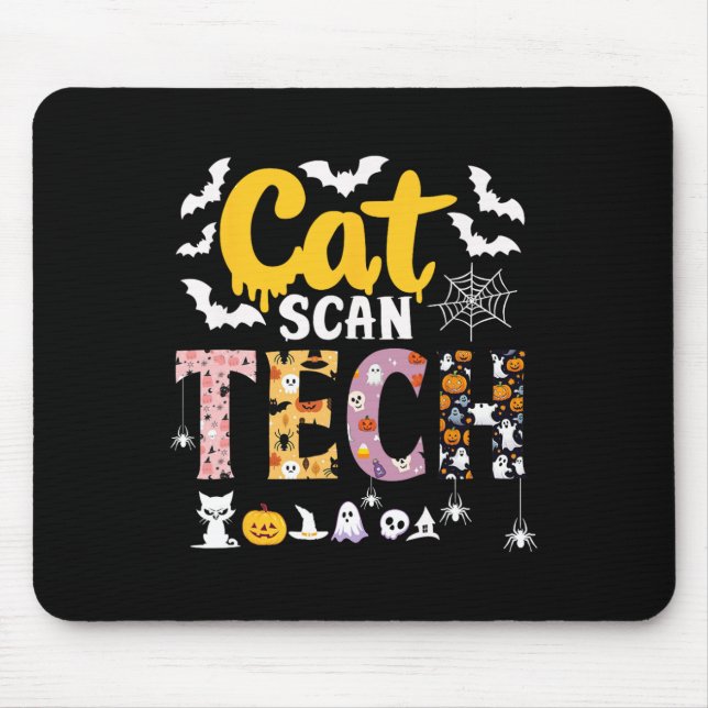 Cat Scan Ct Krass Tech Halloween Kostümspinne Fly Mousepad (Vorne)