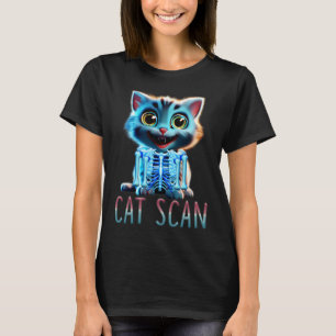 Cat Scan Ct Scan Halloween Cat Röntgen Pun Meme Kr T-Shirt