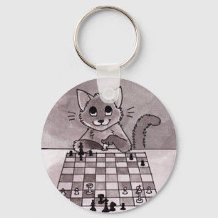 Cat Schach Schlüsselanhänger