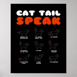 Cat Schwanz Speak Cat Kitten Meow Tier Poster