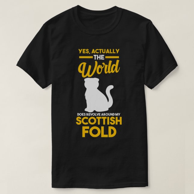 Cat Scottish Fold  T-Shirt (Design vorne)
