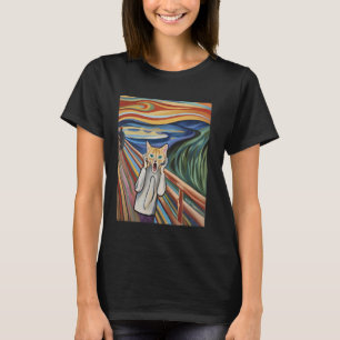 Cat Scream Funny Artist Spaß Art Teacher Art T-Shirt