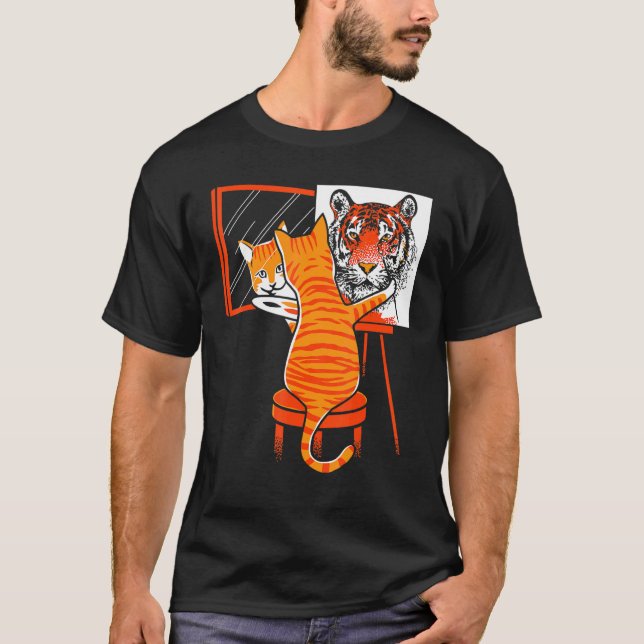 Cat Self Portrait T-Shirt (Vorderseite)