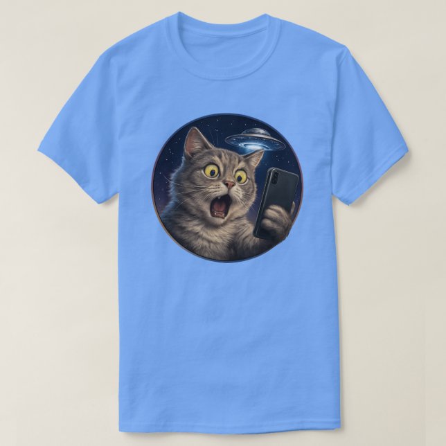 Cat Selfie UFO T-Shirt (Design vorne)