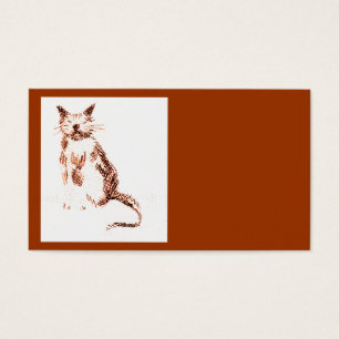 Cat - sepia brown colours