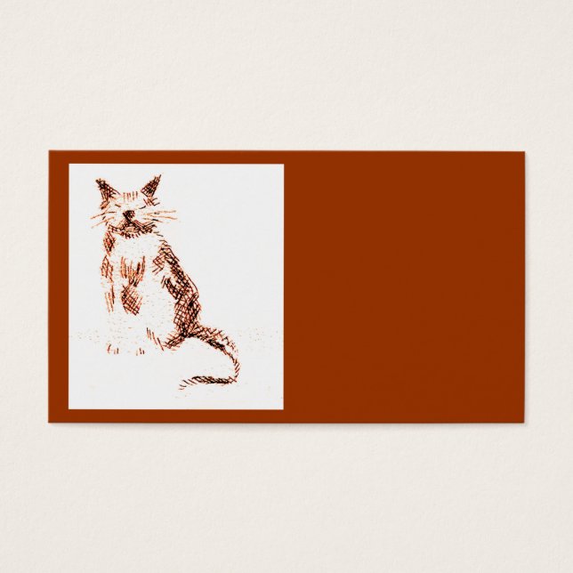 Cat - sepia brown colours (Vorderseite)